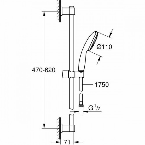 Shower Column Grohe Vitalio Start 110 Plastic image 3