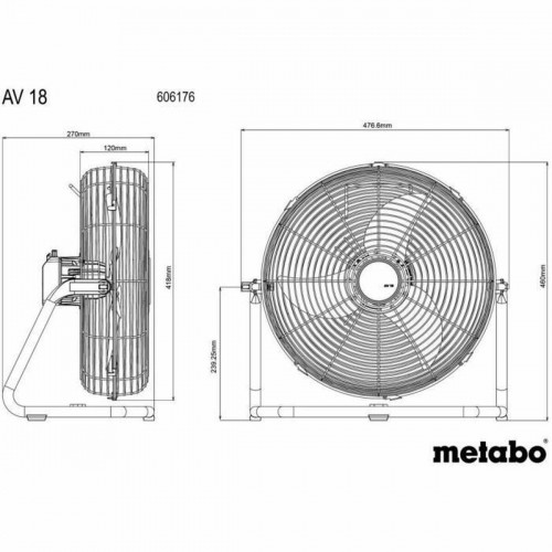 Напольный вентилятор Metabo AV 18 Белый image 3