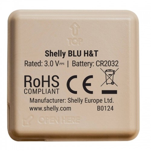 Temperature and humidity sensor Shelly Blu H&T Black (mocha) image 3