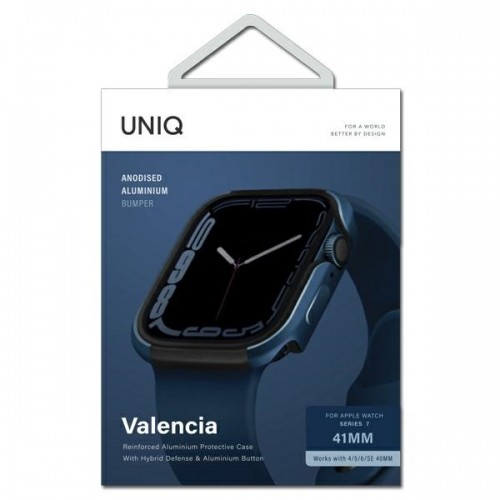 UNIQ etui Valencia Apple Watch Series 4|5|6|7|8|SE 40|41mm. niebieski|cobalt blue image 3