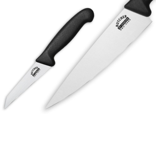 Samura Butcher Комплект 2 кухонных ножей: Овощной 91мм Нож Шефповора 200мм из AUS 8 Японской стали 59 HRC image 3