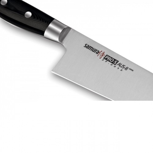 Samura PRO-S Универсальный Кухонный нож SANTOKU 180mm из AUS 8 Японской стали 58 HRC image 3