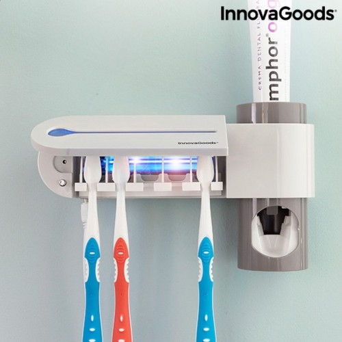 УФ-стерилизатор для зубных щеток с держателем и дозатором для зубной пасты Smiluv InnovaGoods Белый (Пересмотрено B) image 3