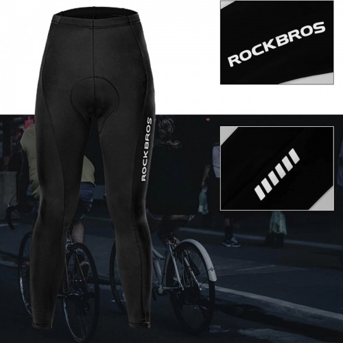 Rockbros RK2004M breathable cycling pants with M insert - black image 3