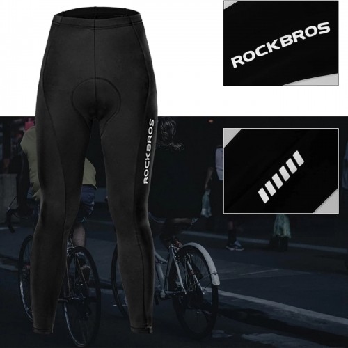 Rockbros RK2004L breathable cycling pants with L insert - black image 3