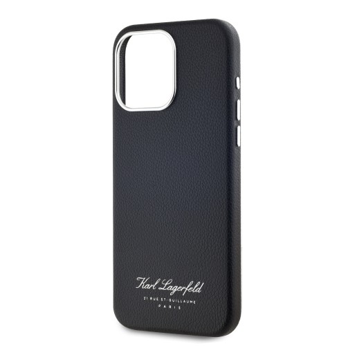 Karl Lagerfeld Grained PU Hotel RSG Case for iPhone 15 Pro Max Black image 3