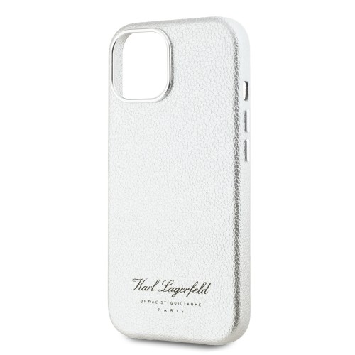 Karl Lagerfeld Grained PU Hotel RSG Case for iPhone 15 Grey image 3