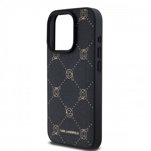 Karl Lagerfeld PU Karl Heads Pattern MagSafe Case for iPhone 15 Pro Black image 3
