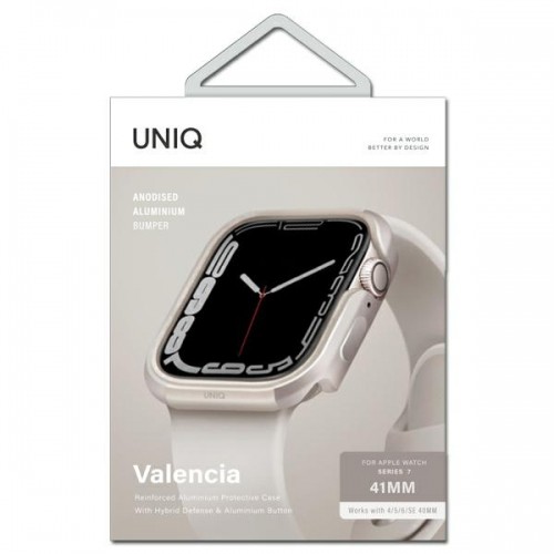 UNIQ etui Valencia Apple Watch Series 4|5|6|7|8|SE 40|41mm. starlight image 3