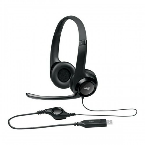 Headphones with Microphone Logitech 981-000406 Black image 3