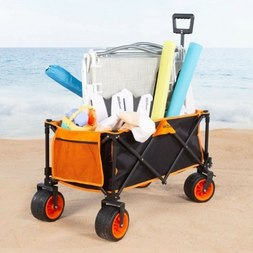 Multi-purpose Cart Aktive Orange Polyester PVC Steel 86 x 108 x 44 cm Foldable Beach image 3