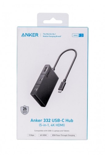 Hub Anker 332 USB-C Single Display 5 w 1  4K HDMI czarny image 3