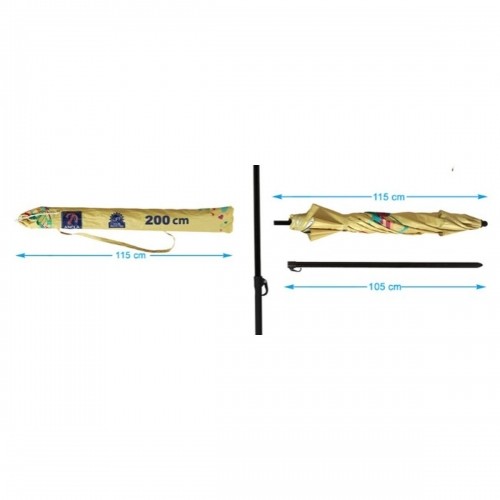 Bigbuy Outdoor Пляжный зонт Жёлтый 200 cm UPF 50+ image 3