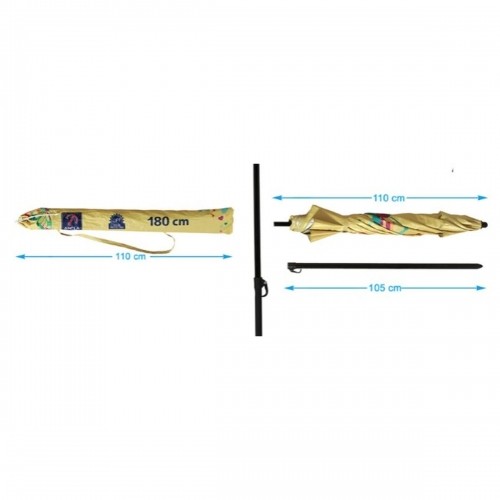 Bigbuy Outdoor Пляжный зонт Жёлтый 180 cm UPF 50+ image 3