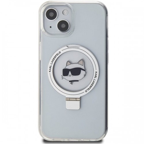 Karl Lagerfeld Ring Stand Choupette Head MagSafe Back Case Aizsargapvalks Priekš Apple iPhone 15 image 3