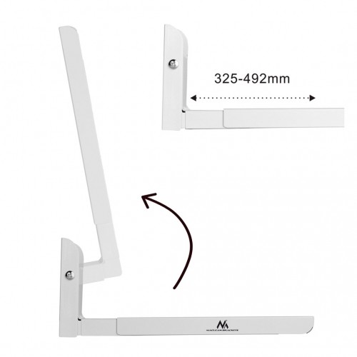 Maclean MC-915 W Universal Microwave Oven Bracket Holder Wall Mount Adjustable White Space Saving 30kg image 3