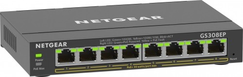 NETGEAR 8-Port Gigabit Ethernet PoE+ Plus Switch (GS308EP) Managed L2/L3 Gigabit Ethernet (10/100/1000) Power over Ethernet (PoE) Black image 3