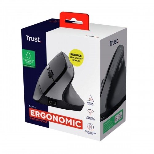 Ergonomic Optical Mouse Trust Bayo II Black image 3