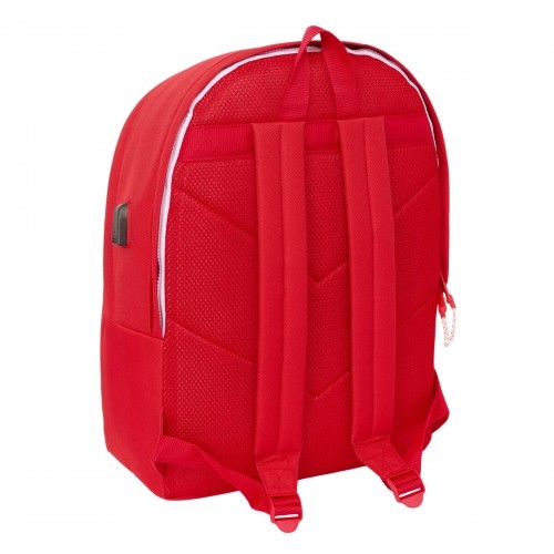 Rucksack for Laptop and Tablet with USB Output Sevilla Fútbol Club Red 31 x 44 x 18 cm image 3