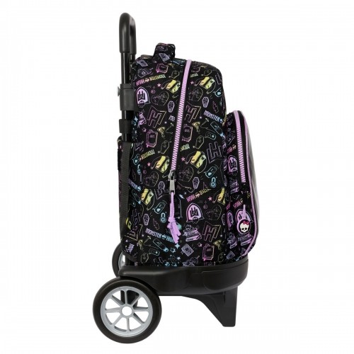 Школьный рюкзак с колесиками Monster High Чёрный 33 x 45 x 22 cm image 3