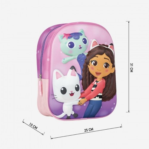 School Bag Gabby's Dollhouse Pink 25 x 31 x 10 cm image 3