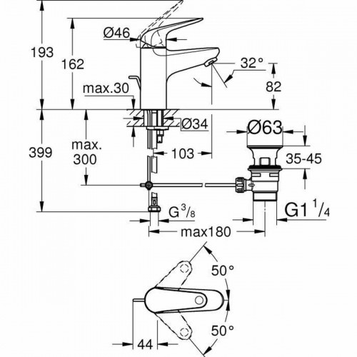 Смеситель с одной ручкой Grohe Металл image 3