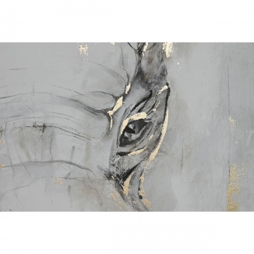 Картина Home ESPRIT Белый Бежевый Серый Позолоченный Слон Колониальный 100 x 4 x 140 cm (2 штук) image 3