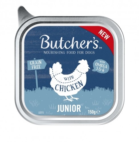 BUTCHER'S Original Junior Mega pack mix Pate - wet dog food - 4 x 150g image 3
