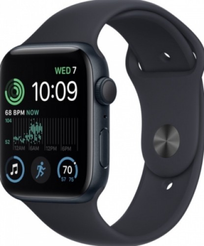 Apple Watch SE (2022) GPS 44mm Midnight Viedpulkstenis image 3