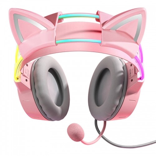 Gaming headphones ONIKUMA X15Pro Pink Cat's Ears image 3
