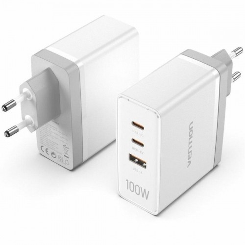 Wall Charger Vention FEGW0-EU White 100 W (1 Unit) image 3