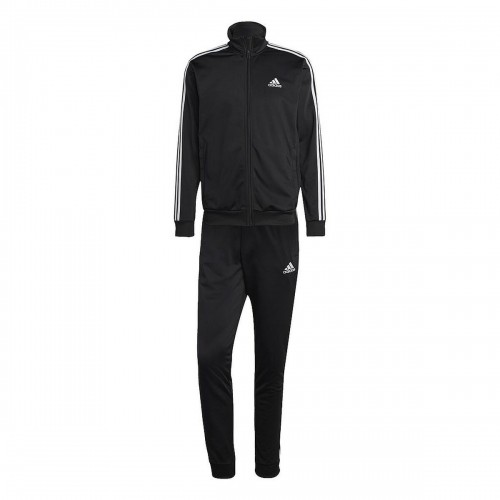Tracksuit for Adults Adidas  3S TR TT TS IC6747  Black Men image 3