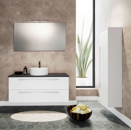 Высокий шкаф для ванной Raguvos Baldai SERENA 35.5 CM glossy white 1430211 image 4
