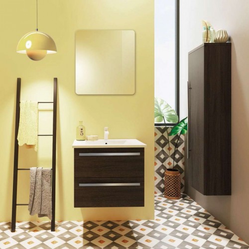 Высокий шкаф для ванной Raguvos Baldai SERENA 35.5 CM black oak 1430201 image 4