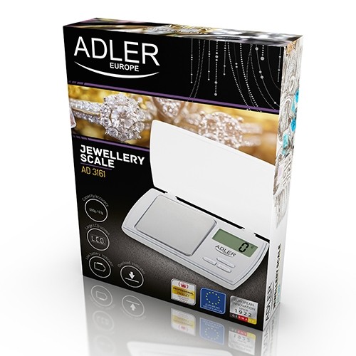 Adler AD 3161 virtuves svari Balts Taisnstūris Elektroniskie personiskie svari image 4