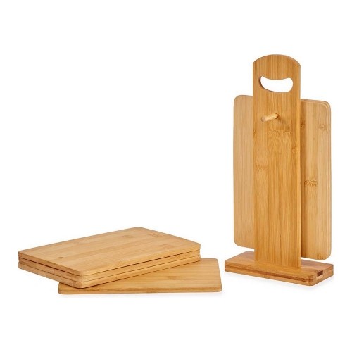 Set Cutting board With support Brown Bamboo (6 Pieces) (21 x 14 x 0,8 cm) image 4