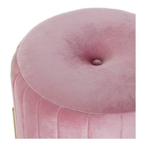 Footrest DKD Home Decor 8424001829828 44 x 44 x 46 cm Pink Golden Metal Velvet image 4