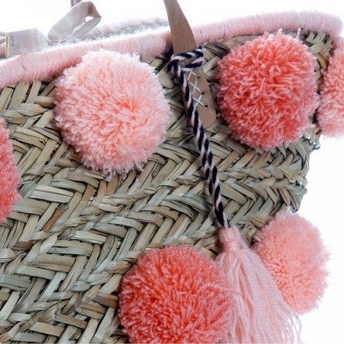 Bag DKD Home Decor Pink Coral Pompoms image 4