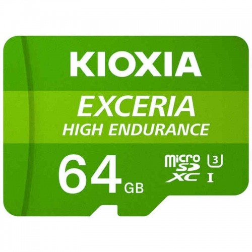 Micro SD Memory Card with Adaptor Kioxia Exceria High Endurance Class 10 UHS-I U3 Green image 4