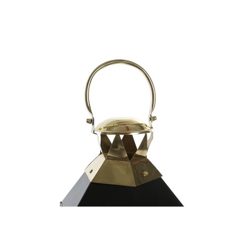 Фонарь DKD Home Decor Чёрный Стеклянный Железо Позолоченный (22 x 20 x 46 cm) image 4