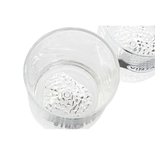 Set of glasses DKD Home Decor Transparent Dark grey Crystal Stone Plastic 6 Pieces 320 ml image 4