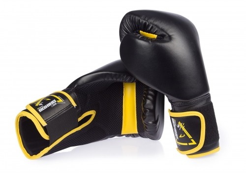 Boxing gloves AVENTO 41BO 12oz black PU leather image 4
