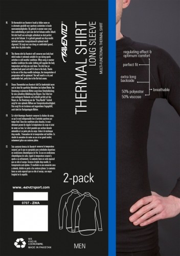 Thermo shirt for men AVENTO 0707 S black 2-pack image 4
