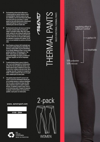 Thermo pants woman AVENTO 0709 42 black 2-pack image 4