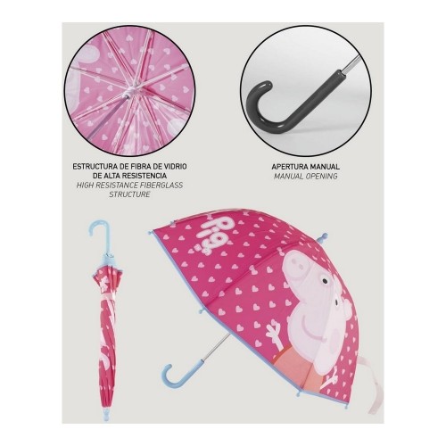 Umbrella Peppa Pig Pink 100 % EVA 45 cm (Ø 71 cm) image 4