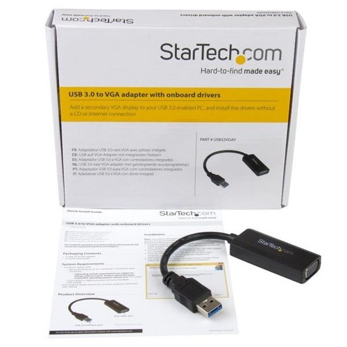 Адаптер USB 3.0 — VGA Startech USB32VGAV            Чёрный image 4