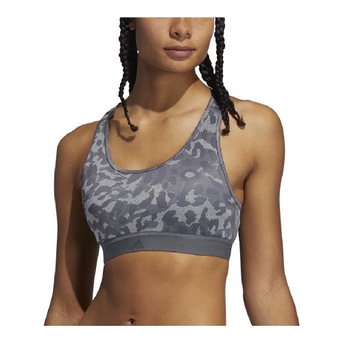 Sports Bra Adidas Believe This Medium Support Dark grey image 4