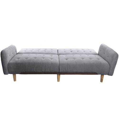 Sofabed DKD Home Decor Grey Polyester Wood Plastic Modern Scandi 190 x 75 x 75 cm image 4