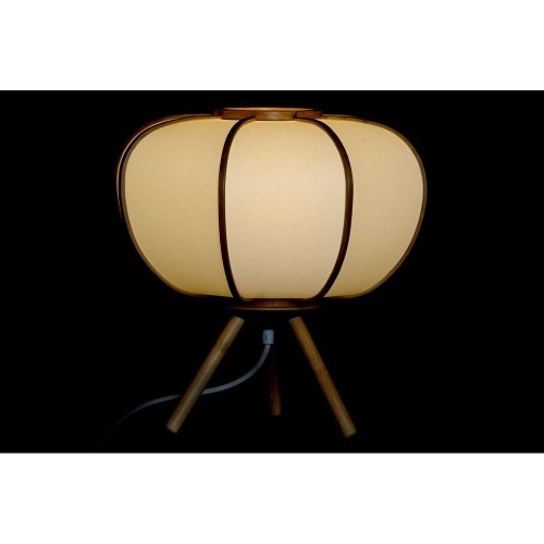 Настольная лампа DKD Home Decor Белый полиэстер Бамбук 220 V 50 W image 4