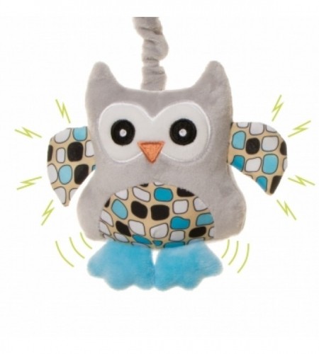 4baby Attīstošā rotaļlieta ar pīkstuli OWL blue OB02 image 4